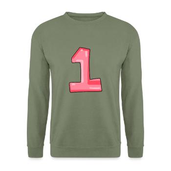 1 - Unisex Sweatshirt - army green - Front - Alina (178cm) & Michal (187cm)