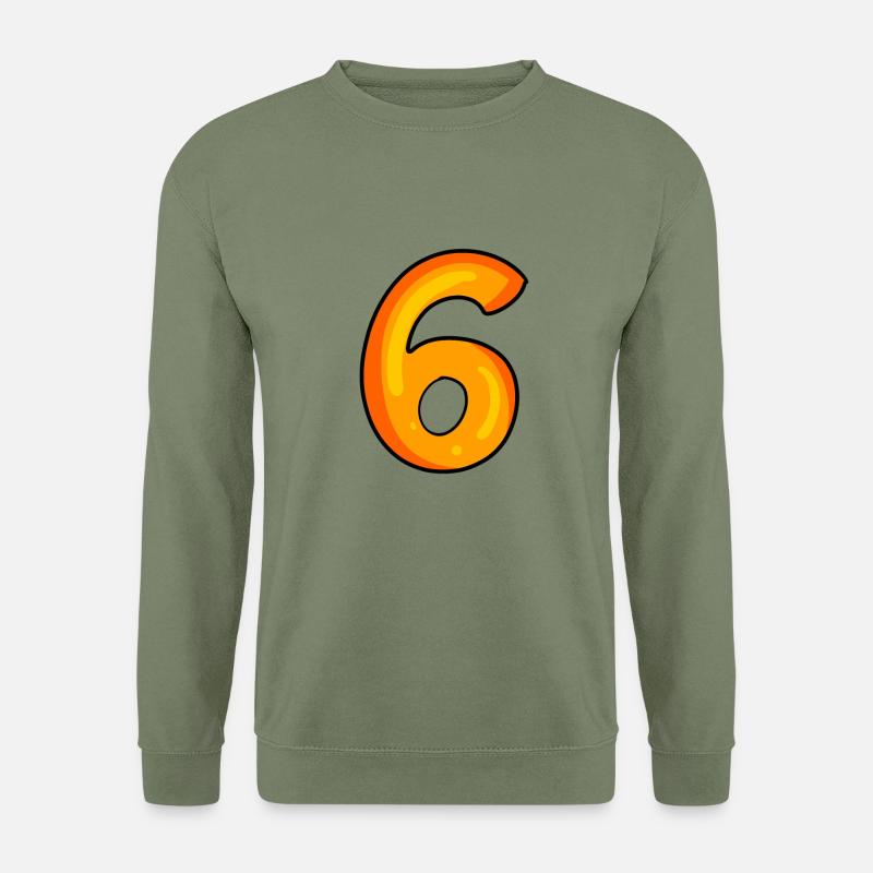 Nummer 6 - Unisex sweater - militærgrøn
