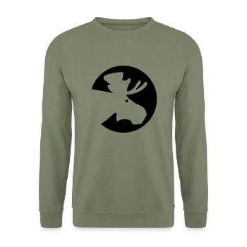 Caribou - Sweat-shirt Unisexe - vert militaire - Devant - Alina (178cm) & Michal (187cm)