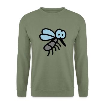 Mücke - Insekt 3 - Unisex Pullover - Armeegrün - Vorne - Alina (178cm) & Michal (187cm)
