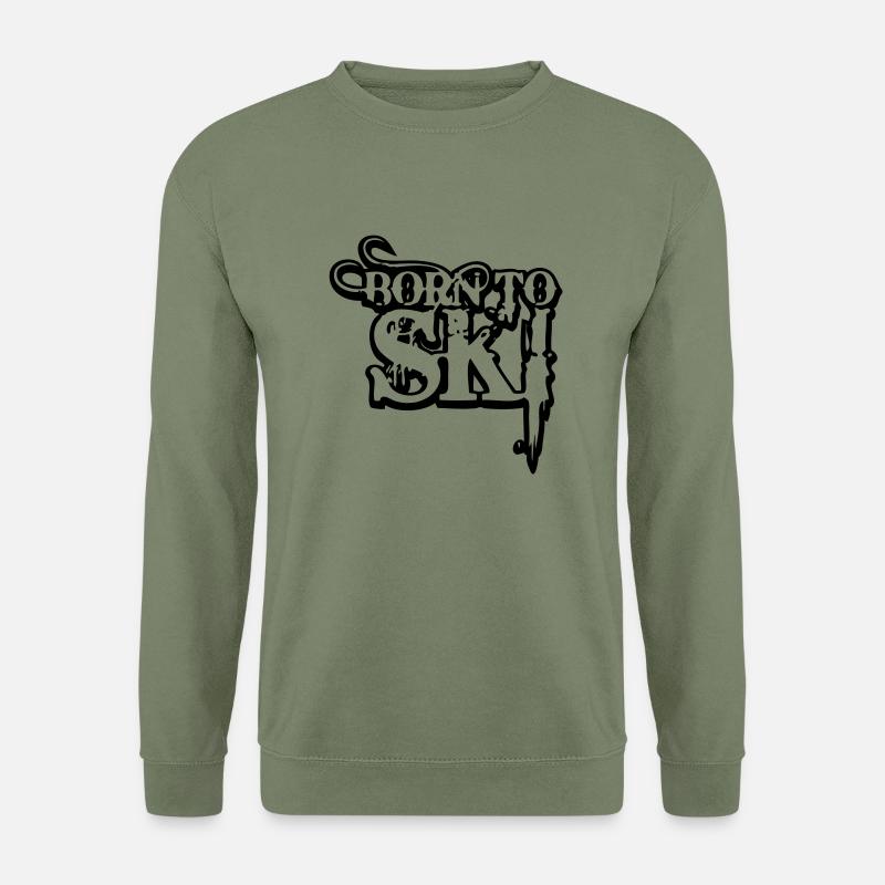 born to ski 22 - Unisex Pullover - Armeegrün