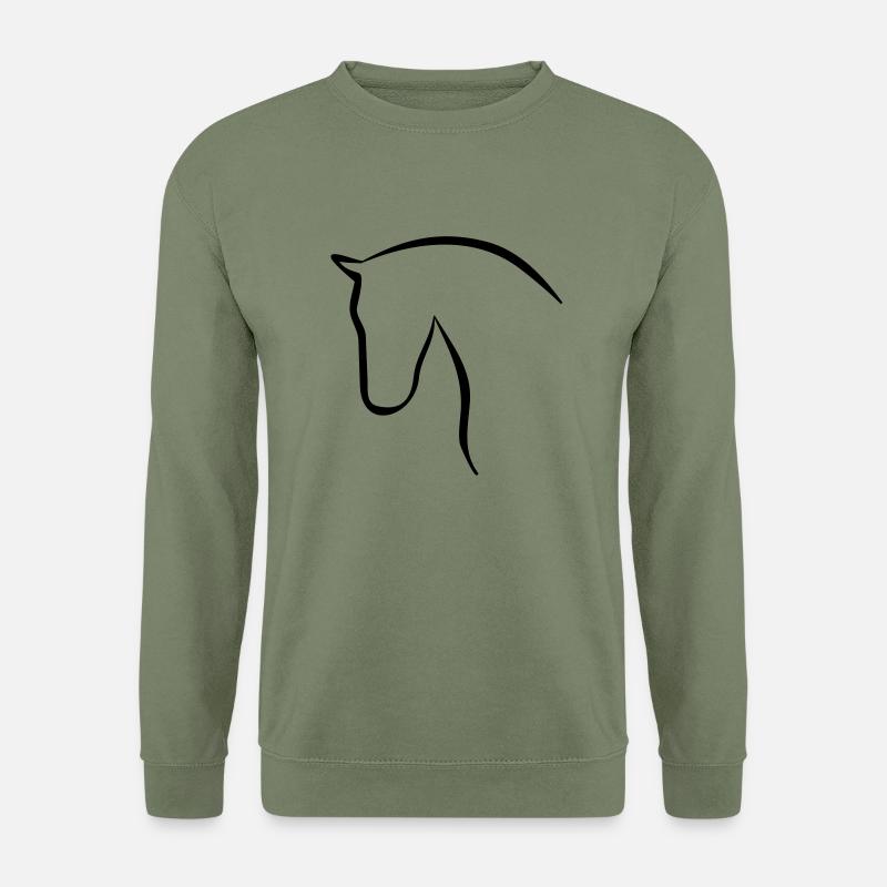 Pferd - Unisex Pullover - Armeegrün