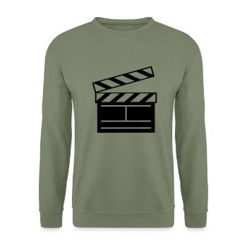 action__f1 - Sweat-shirt Unisexe - vert militaire - Devant - Alina (178cm) & Michal (187cm)