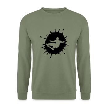 skateboard - Sweat-shirt Unisexe - vert militaire - Devant - Alina (178cm) & Michal (187cm)