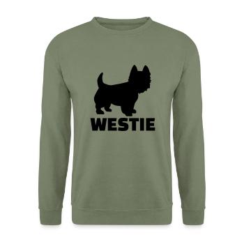 Westie - Unisex Sweatshirt - army green - Front - Alina (178cm) & Michal (187cm)