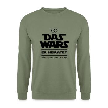Das Wars er heiratet möge - Unisex Pullover - Armeegrün - Vorne - Alina (178cm) & Michal (187cm)
