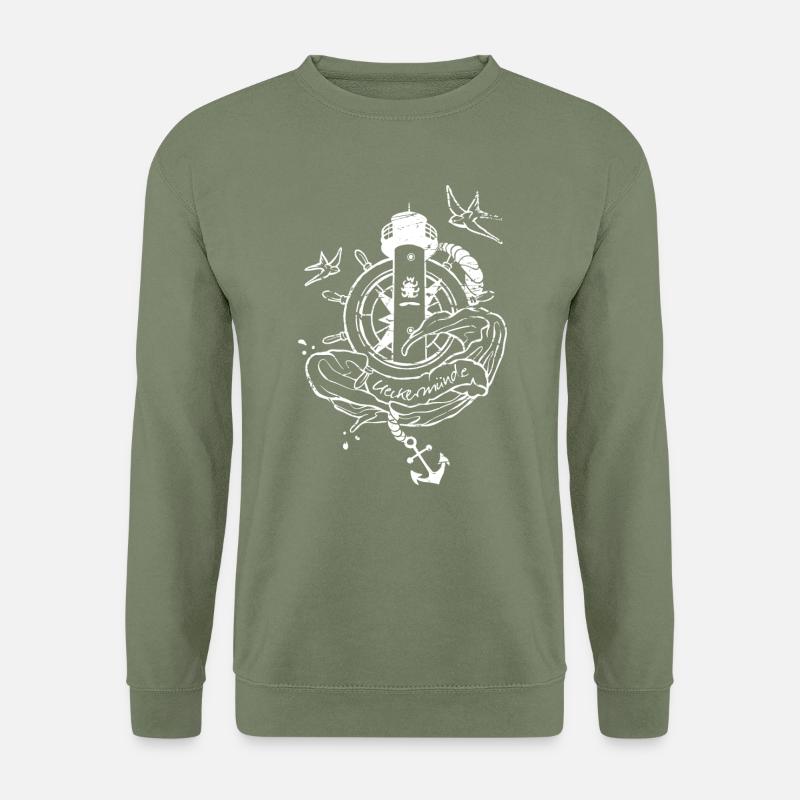 Ueckermünde Leuchtturm - Unisex Pullover - Armeegrün