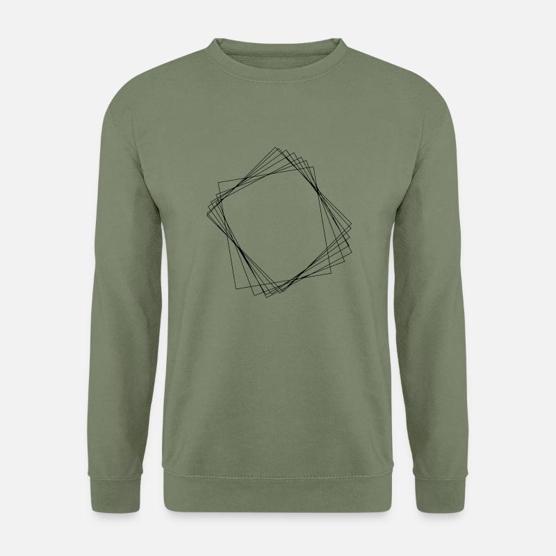 Quadrat_Blume - Unisex Pullover - Armeegrün