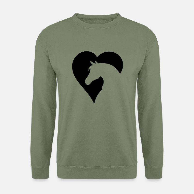Herzenspferd - Unisex Pullover - Armeegrün