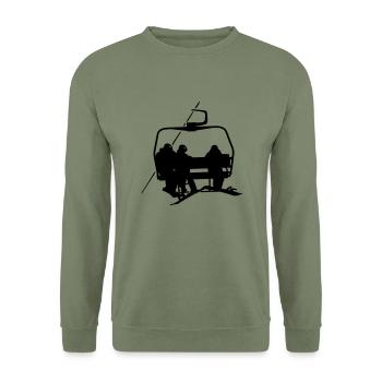 skilift - Unisex Pullover - Armeegrün - Vorne - Alina (178cm) & Michal (187cm)