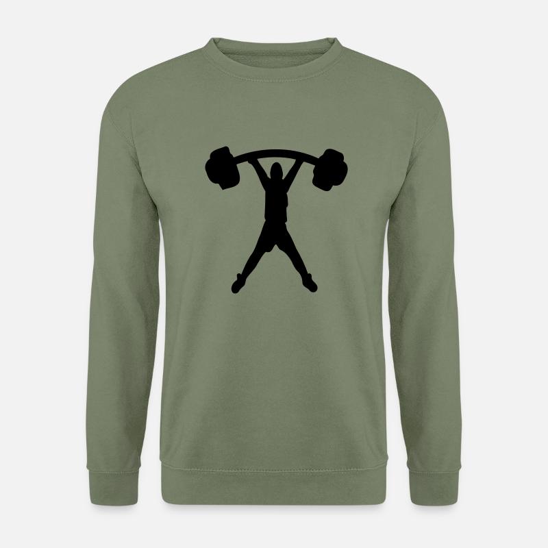 Man & dumbelle - Unisex Sweatshirt - army green