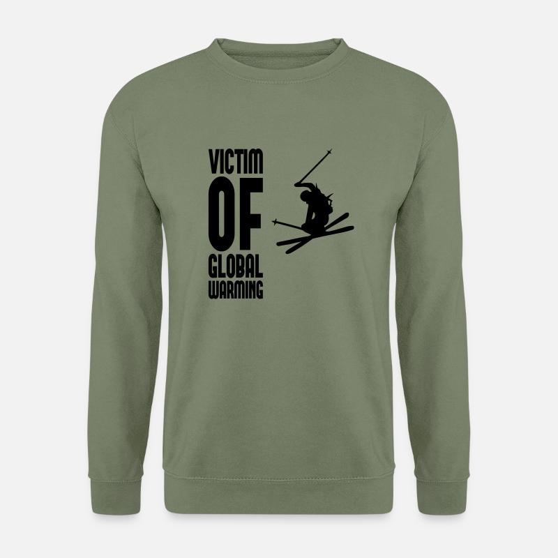 Victim of global warming - Ski - Unisex Pullover - Armeegrün