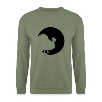 Dindon - Sweat-shirt Unisexe - vert militaire - Devant - Alina (178cm) & Michal (187cm)