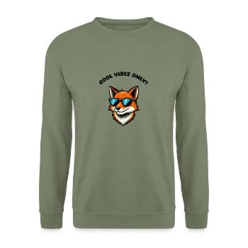 fuchs comic sonnenbrille - Unisex Pullover - Armeegrün - Vorne - Alina (178cm) & Michal (187cm)