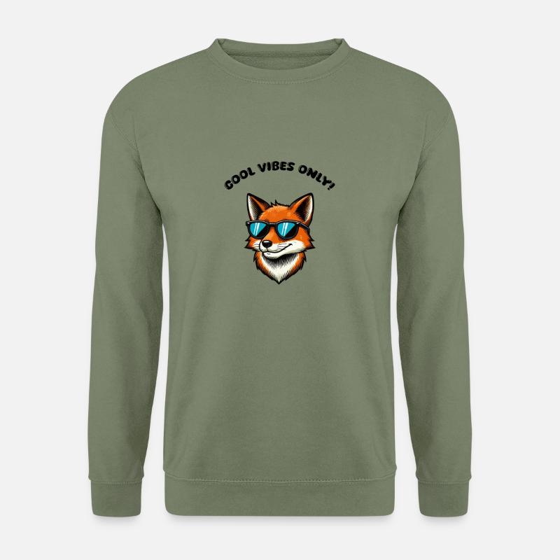 fuchs comic sonnenbrille - Unisex Pullover - Armeegrün