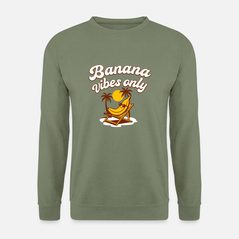 Banana Vibes Only – Der Sommer kann kommen - Unisex Pullover - Armeegrün