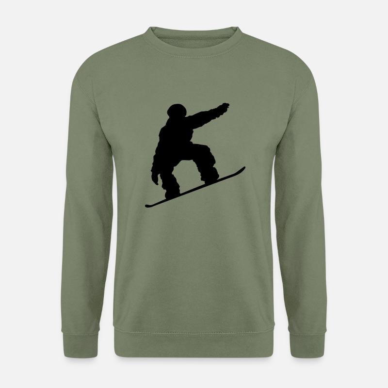 snowboarder, snowboarding - Unisex Sweatshirt - army green