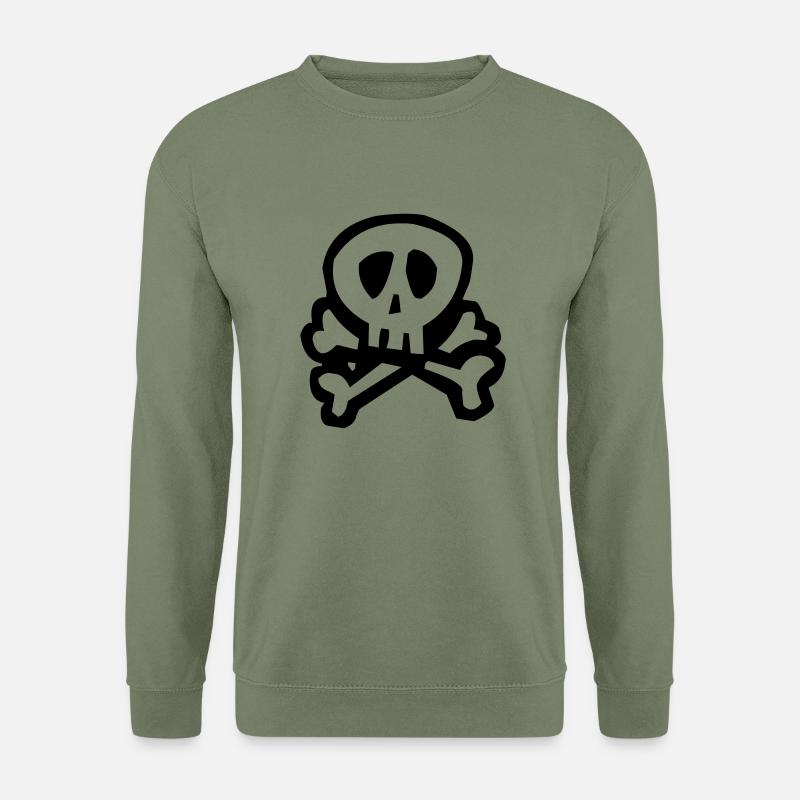 Comic Pirate Skull - Unisex Sweatshirt - army green