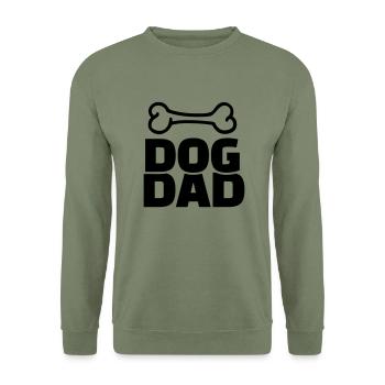 Dog Dad - Unisex Sweatshirt - army green - Front - Alina (178cm) & Michal (187cm)