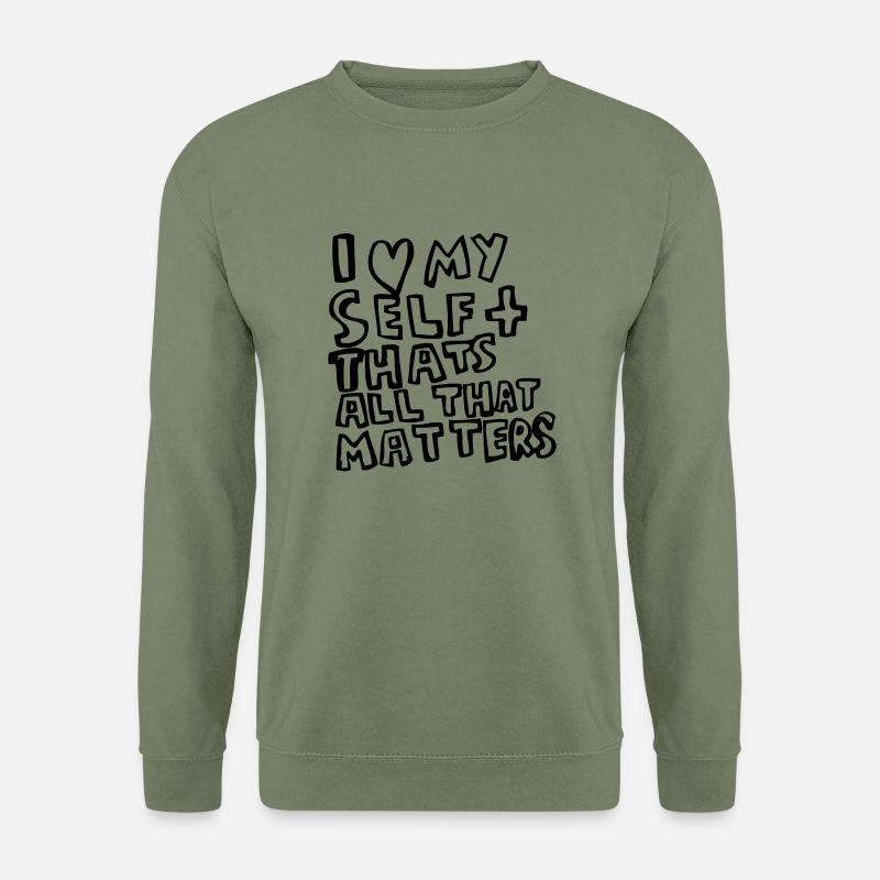 I heart Myself - Unisex Pullover - Armeegrün