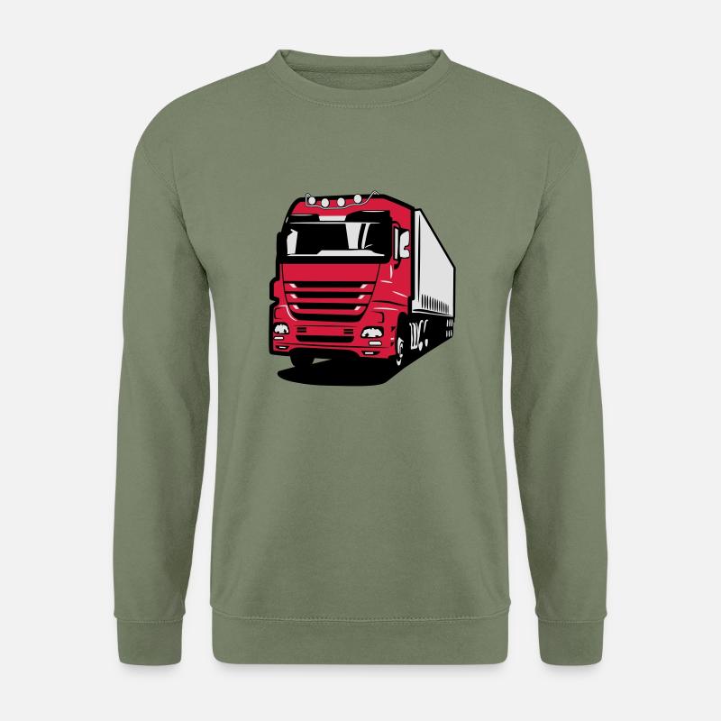 Truck LKW fahren - Unisex Pullover - Armeegrün