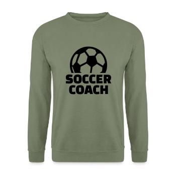 Soccer coach - Unisex Sweatshirt - army green - Front - Alina (178cm) & Michal (187cm)