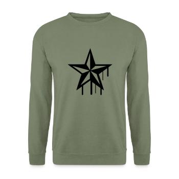 nautic_star - Sweat-shirt Unisexe - vert militaire - Devant - Alina (178cm) & Michal (187cm)