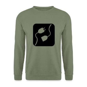 Electricity - Unisex Sweatshirt - army green - Front - Alina (178cm) & Michal (187cm)