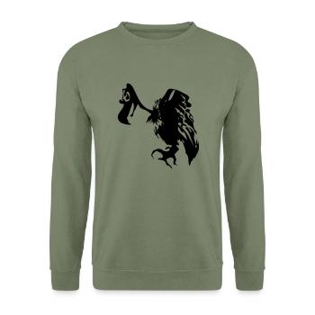 Geier - Unisex Pullover - Armeegrün - Vorne - Alina (178cm) & Michal (187cm)