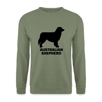 Australian Shepherd - Unisex Sweatshirt - army green - Front - Alina (178cm) & Michal (187cm)