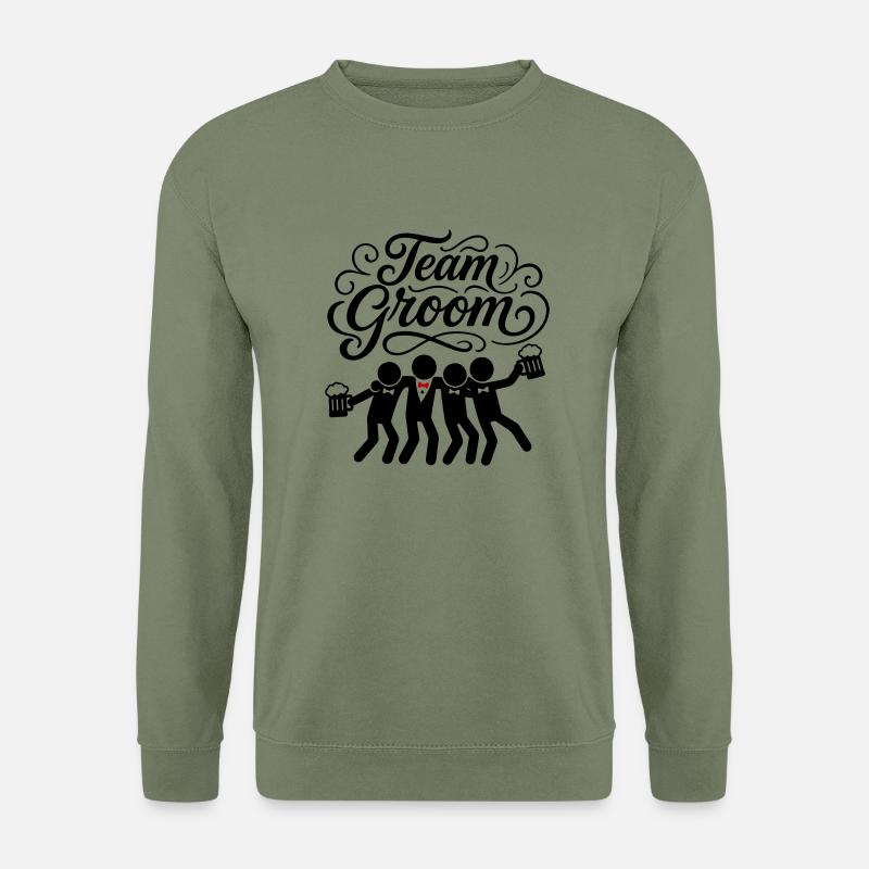 Team Groom Junggesellen - Unisex Pullover - Armeegrün