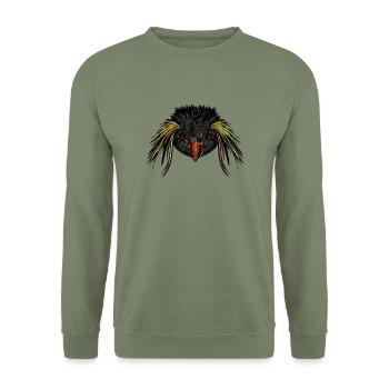 manchot - Sweat-shirt Unisexe - vert militaire - Devant - Alina (178cm) & Michal (187cm)