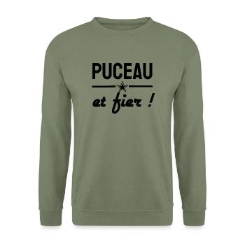 Humor - Unisex Sweatshirt - army green - Front - Alina (178cm) & Michal (187cm)