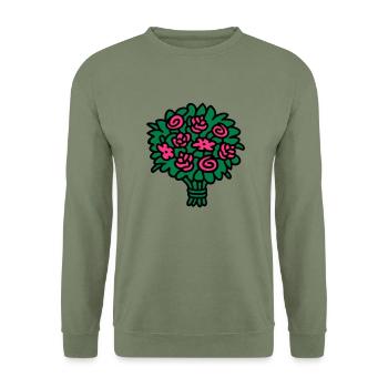 Bouquet 3 - Unisex Sweatshirt - army green - Front - Alina (178cm) & Michal (187cm)