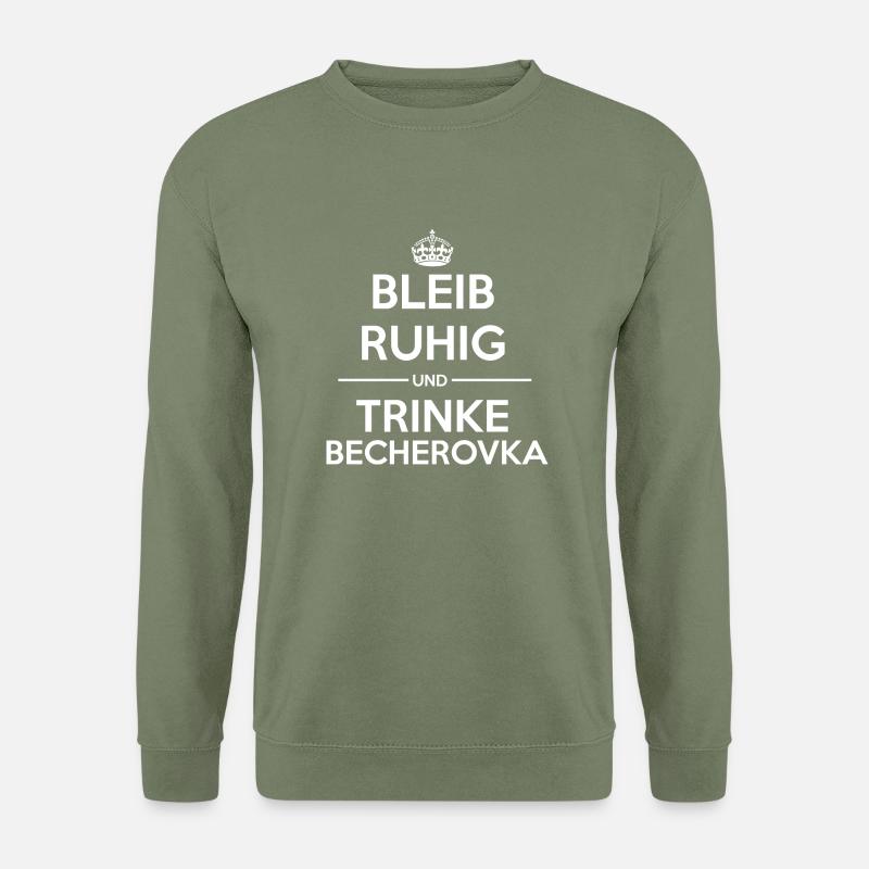 Bleib ruhig Becherovka - Unisex Pullover - Armeegrün