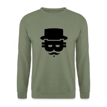 Bitcoin Satoshi Nakamoto - Unisex Pullover - Armeegrün - Vorne - Alina (178cm) & Michal (187cm)