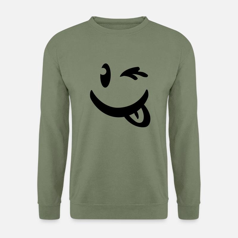 smiley_illu_c1 - Sweat-shirt Unisexe - vert militaire