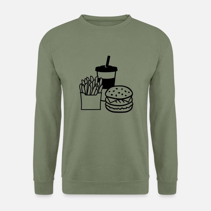 Fast food - Unisex Pullover - Armeegrün