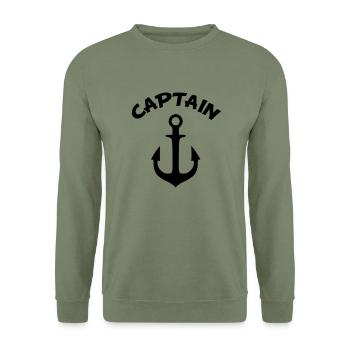 anker - Unisex Sweatshirt - army green - Front - Alina (178cm) & Michal (187cm)
