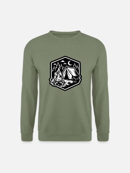 Camping Tent Outdoor - Unisex Sweatshirt - army green