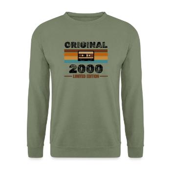 Original 2000 – Cassette Rétro Édition Limitée - Sweat-shirt Unisexe - vert militaire - Devant - Alina (178cm) & Michal (187cm)