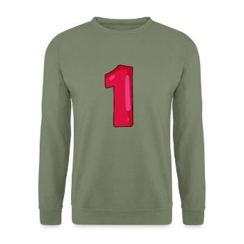 Point 1 - Unisex Sweatshirt - army green - Front - Alina (178cm) & Michal (187cm)