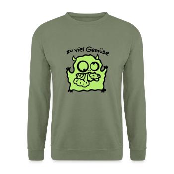 trop de légumes - Sweat-shirt Unisexe - vert militaire - Devant - Alina (178cm) & Michal (187cm)