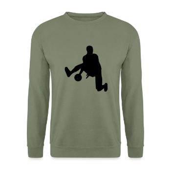Basketball - Sweat-shirt Unisexe - vert militaire - Devant - Alina (178cm) & Michal (187cm)