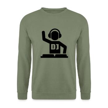 DJ - Sweat-shirt Unisexe - vert militaire - Devant - Alina (178cm) & Michal (187cm)