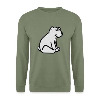 Polar bear - Unisex Sweatshirt - army green - Front - Alina (178cm) & Michal (187cm)