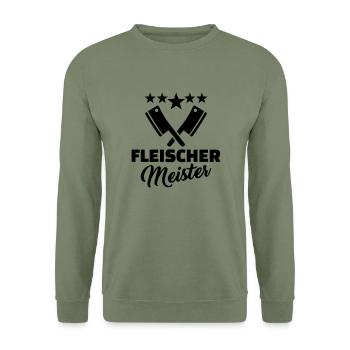 Fleischer - Unisex Pullover - Armeegrün - Vorne - Alina (178cm) & Michal (187cm)