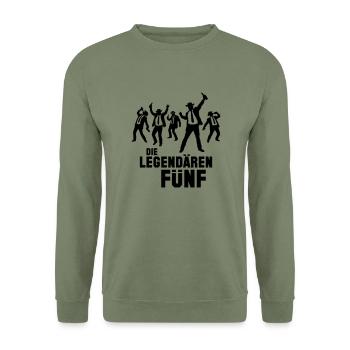 Die Legendären Fünf (Quintett Der Legenden) - Unisex Pullover - Armeegrün - Vorne - Alina (178cm) & Michal (187cm)