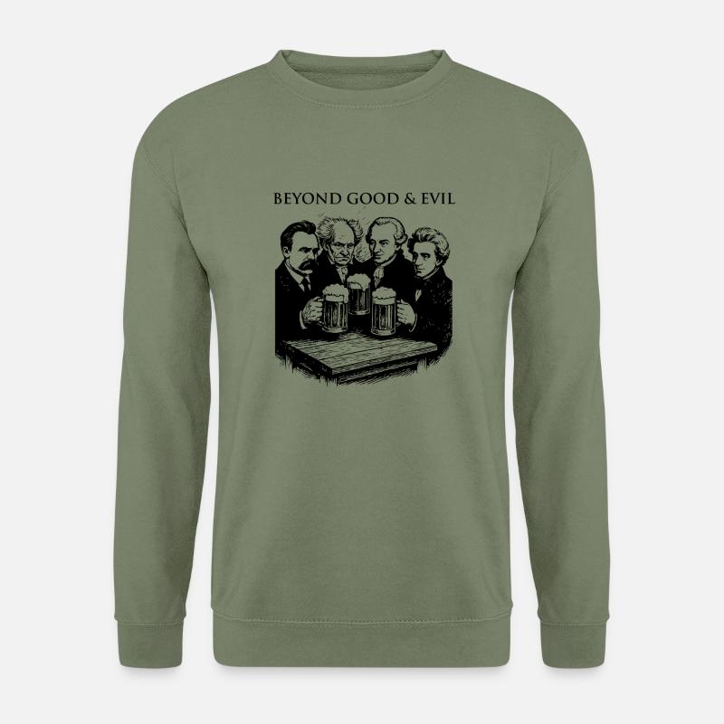 Modern philosophers are drinking beer - Unisex Sweatshirt - army green