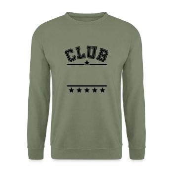 Dein Club Dein Text - Unisex Pullover - Armeegrün - Vorne - Alina (178cm) & Michal (187cm)
